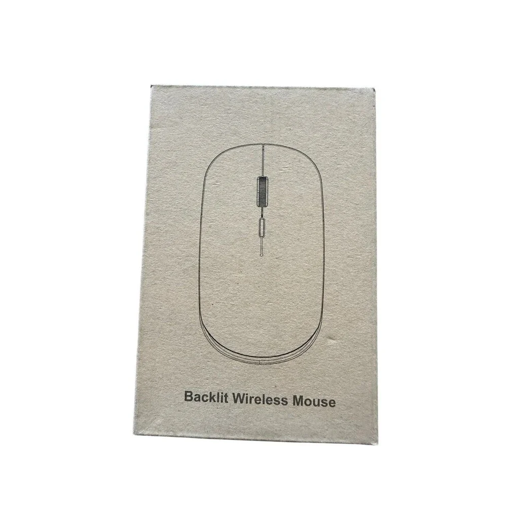 NEW Led Backlit White Wireless Computer Mouse Rechargeable Model MC221